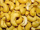 Ripe cashew fruits