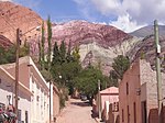 View of a street in the town of Purmamarca