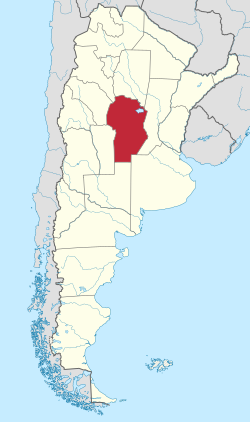 Location of Córdoba within Argentina