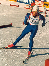 Eirik Kvalfoss während der Biathlon-Weltmeisterschaften 1986 in Oslo