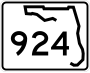 State Road 924 marker