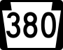 Pennsylvania Route 380 marker