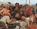 "Kozakoj skribas leteron al turka Sultano" Ilja Repin(1880).