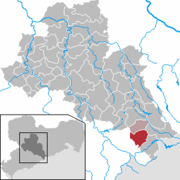 Läget för kommunen Sayda, Tyskland i Landkreis Mittelsachsen