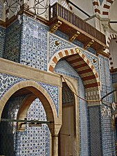 Rüstem Pasha mosque Iznik tiles around entrance