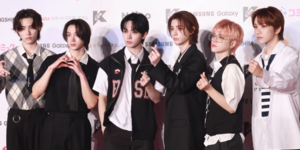 BoyNextDoor in April 2024 L–R: Taesan, Sungho, Jaehyun, Leehan, Riwoo, Woonhak