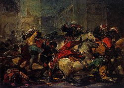Esbós de Goya per a la càrrega dels mamelucos.