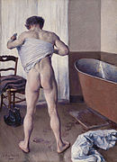 Gustave Caillebotte: Hombre en el baño (1860).