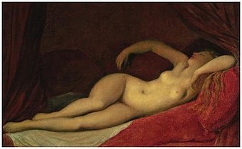 Jean-Auguste-Dominique Ingres, Odalisque dormant, 1820.