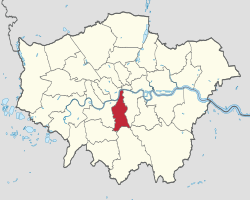 蘭貝斯區在大倫敦的位置