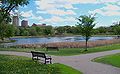 Loring Lake with benches and walking paths