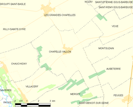 Mapa obce Chapelle-Vallon