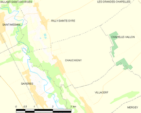 Poziția localității Chauchigny