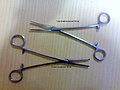 Upper-Long straight hemostatic forceps;Lower-Kocher's hemostatic forceps