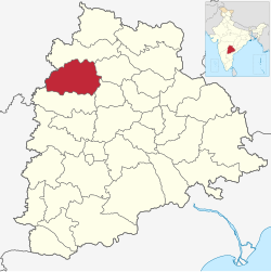 Location in Telangana, India (Officially from 2 June 2014)