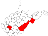 County distribution map.