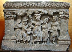 Naissance du Bouddha dans le bois sacré – art du Gandhara, IIe – IIIe siècle apr. J.-C.