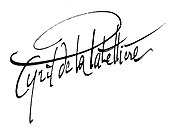 signature de Cyril de La Patellière