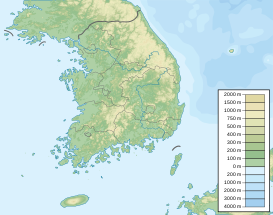 Map of Inwangsan in South Korea