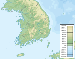 Cherta de localisazion: Corea dl Sud