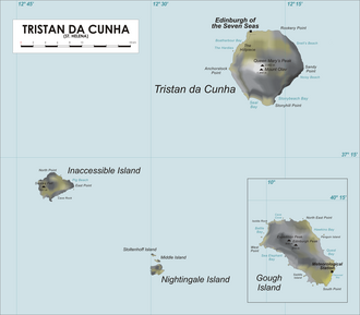 Tristan da Cunha térképe