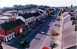 View north along Market Street, from the battlements of Ardee Castle, 1997