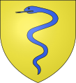 Blason de Colbert : D'or à une couleuvre ondoyante d'azur.