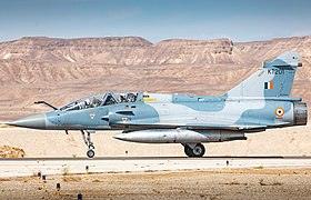 Un mirage 2000 indien lors de l'exercice Blue Flag en 2021