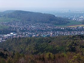 Bligg uff Fränkedef vom Lieschtler Schleifebärg