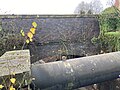 Hindley station view of pipe and road overbridge from station footbridge