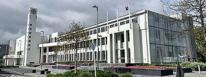 The Lower Hutt town hall and council building is in Hutt Central.