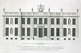 Marlborough House, Westminster as designed by Wren