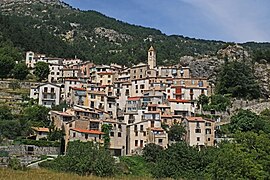 A view of Toudon from below the village