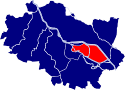 Location of Downtown within Wrocław