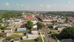 A view of the city of Jackson, Ohio looking south along Main St.