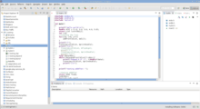 The Eclipse IDE with sample code