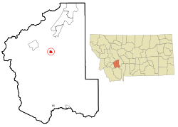 Location of Boulder, Montana