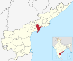 Округ Крішна на мапі штату Андхра-Прадеш