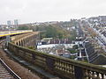 The last slam door train over the London Road Viaduct in November 2005