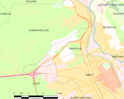 Kart over Maxéville