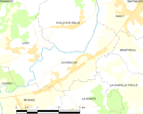 Poziția localității Jouvençon