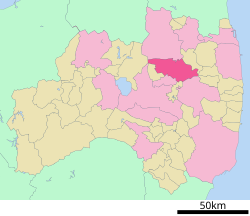 Location of Nihonmatsu in Fukushima Prefecture