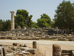 Остаци Зевсовог храма, светилиште Олимпија