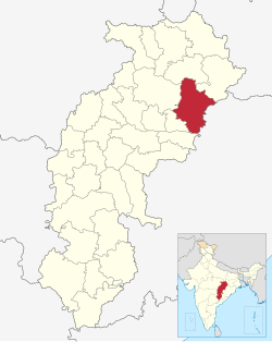 Location in Chhattisgarh