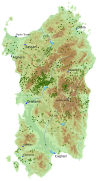 Geografische verspreiding van de tomba dei giganti in Sardinië