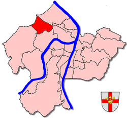 Lage des Stadtteils Koblenz-Bubenheim