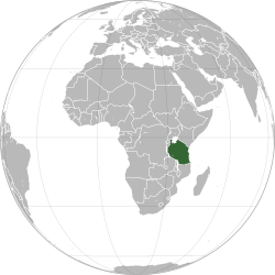 Vị trí của Tanzania