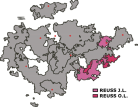 Karte des Volksstaates Reuß