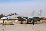 イラン空軍機。砂色と水色による迷彩が施された機体（2016年）