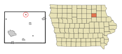 Location of Frederika, Iowa